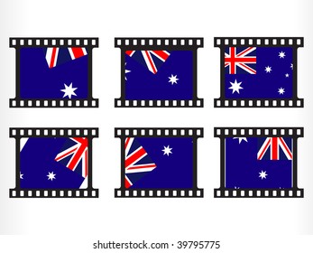 white background with set of australia flag