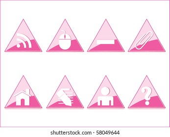 white background with set of glossy icons, vector illustration