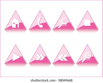 fondo blanco con conjunto de iconos brillantes, ilustración vectorial