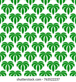 white Background of set of green cannabis leaves