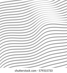White background with shadow wave line. Vector wavy illustration. modern abstract geometry pattern
