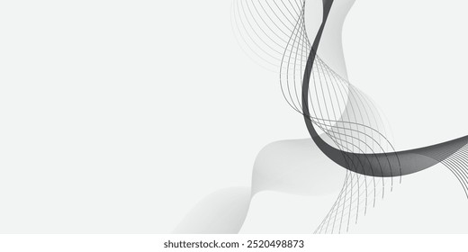 White background shape abstract line art design. for template posters,banners, flyers.