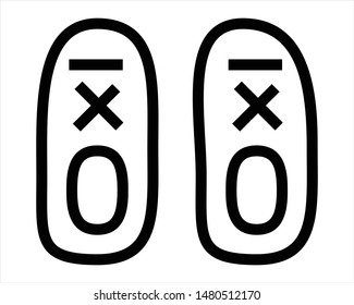 white background shoes - vector icon