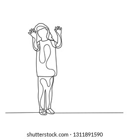white background, sketch, child continuous line