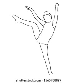 Dancer Outline Images, Stock Photos & Vectors | Shutterstock