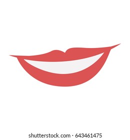 white background with smiling mouth vector illustration