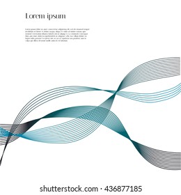White background with smooth blue lines