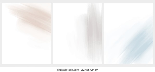 White Background with Smudged Gray, Beige and Blue Pencil Sketch. Abstract Blurred Stains Print with space to text. Soft Stains on a White Background Perfect for Layout,Blank.Simple Minimalist Layout.