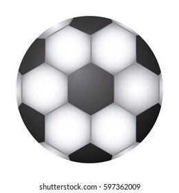 white background with soccer ball vector illustration