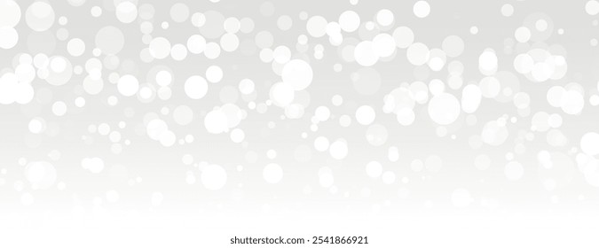 A white background with a soft, bokeh-style texture. The background features white circles, creating a dreamy, light-filled background. Dreamy bokeh light background vector