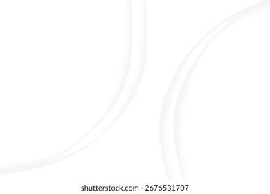 White background soft grey curved lines minimalist modern abstract design
