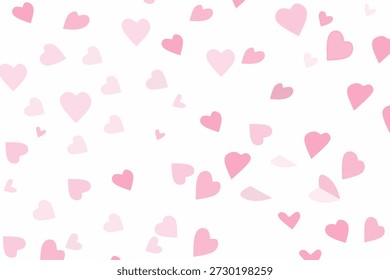 Weißer Hintergrund mit weichrosa Herzmuster, romantische Liebe Valentinstag Hintergrund mit niedlichen Herzformen, minimalen abstrakten Hintergrund für Hochzeit, Grußkarten, und romantische Designs