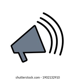 Das weiße Hintergrundsprecher-Symbol