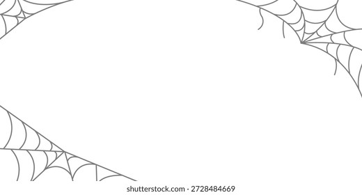 Fondo blanco con esquinas de Web de araña espeluznante para proyectos de halloween Vector