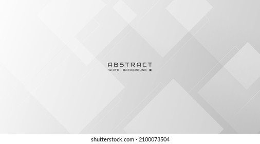 white background with square shape, abstract gray background, modern banner concept.