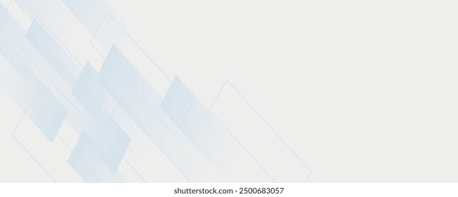 white background with square shape, abstract gray background, modern banner concept.
