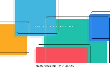 White background with square shaped elements.