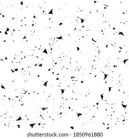Weißer Hintergrund, gebeizt und mit Schwarz gekratzt. Fleckpapier.