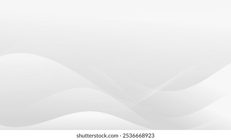 A white background with subtle curved lines creating a soft, abstract design. The lines create a sense of movement and depth, adding visual interest to the minimalist composition.