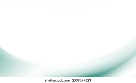 A white background with a subtle gradient of light green, featuring soft, curved lines at the bottom right corner.