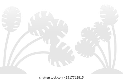 White Background with Subtle Gray and White Botanical Accents