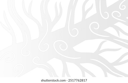 White Background with Subtle Gray and White Botanical Accents