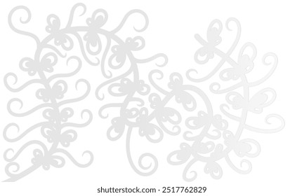 White Background with Subtle Gray and White Botanical Accents