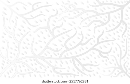 White Background with Subtle Gray and White Botanical Accents