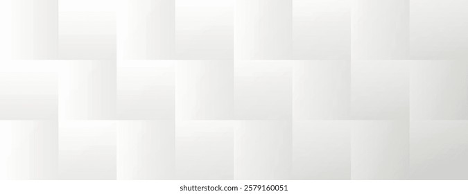 White background with a subtle woven texture. The background is minimalist and modern, featuring a soft white color and geometric pattern. Square pattern background vector. White background.