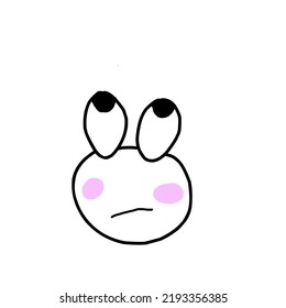 white background surprised face vector image