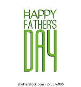 White background with text for father's day. Vector illustration