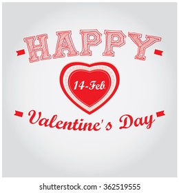White background with text and a heart for valentine's day