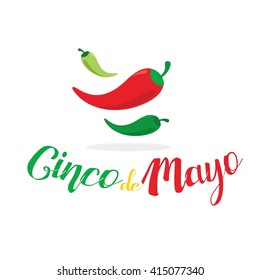 White background with text and traditional elements for cinco de mayo celebrations