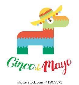 White background with text and traditional elements for cinco de mayo celebrations