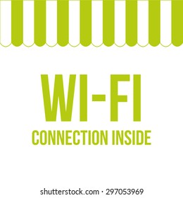 White background with text for wifi hotspots. Vector illustration