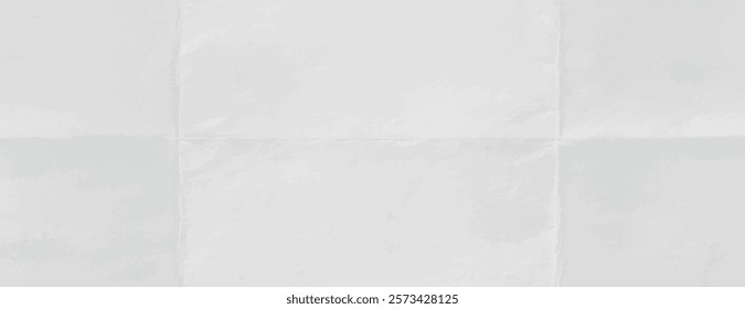 White background with a textured, paper-like appearance. The background is white, featuring subtle creases and folds for a natural look. Paper texture background vector. White background.