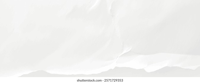 White background with a textured, torn paper style. The background is predominantly white, creating a soft, layered effect. Paper texture background vector. White background.