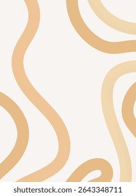 A white background with textured, wavy lines in varying shades of beige and orange