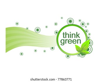 white background with think green frame