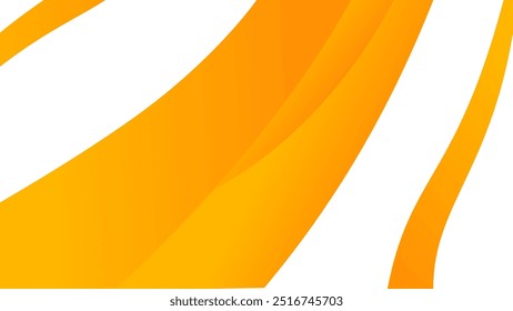 White background with three curved orange lines, abstract design suitable for graphic design projects, presentations, digital art, and web backgrounds