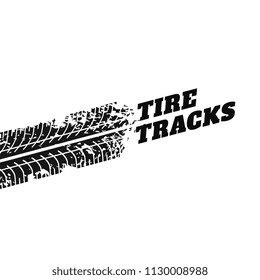 white background with tire track impression