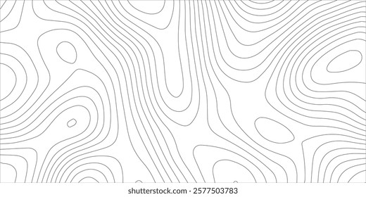 White background topography contour map with black curve lines .luxury topographic wavy pattern and geographic grid map design .
