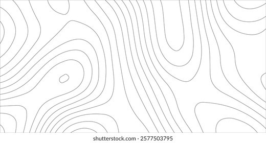 White background topography contour map with black curve lines .luxury topographic wavy pattern and geographic grid map design .
