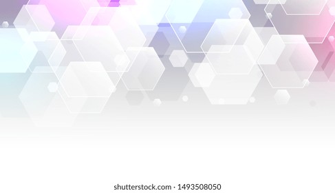 white background with transparent hexagonal shapes design