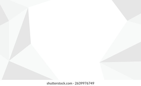 white background triangle low poly frame minimalist business cover design