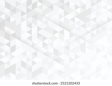 White background triangle patterns, White triangle geometric pattern background, Geometric background, Abstract geometric background. Vector 3d illustration. Triangle or pyramid white shapes.