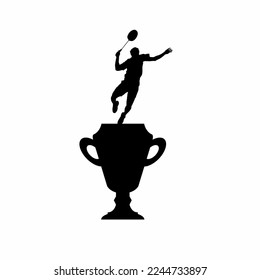 White background trophy icon illustration template. Stock vector.