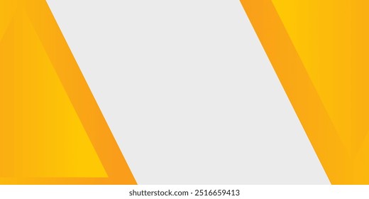 Un fondo blanco con dos Formas triangulares amarillas brillantes.