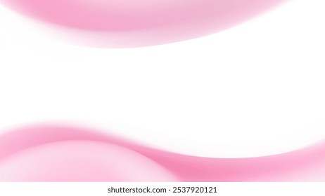 Um fundo branco com duas curvas de gradiente rosa, uma no topo e outra na parte inferior, formando um design suave e abstrato.