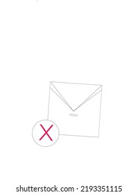 white background undelivered email vector image